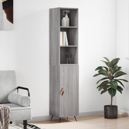 Tall Sonoma gray plywood sideboard 34.5x34x180 cm by vidaXL, Sideboards - Ref: Foro24-3189611, Price: 92,23 €, Discount: %