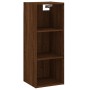 Aparador alto madera contrachapada roble marrón 34,5x34x180 cm de vidaXL, Aparadores - Ref: Foro24-3189612, Precio: 90,53 €, ...