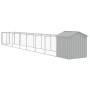 Dog kennel with light gray galvanized steel roof 117x813x123cm by vidaXL, Dog kennels - Ref: Foro24-3189066, Price: 473,34 €,...