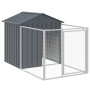 Dog house with gray galvanized steel roof 117x609x123 cm by vidaXL, Dog kennels - Ref: Foro24-3189060, Price: 335,23 €, Disco...