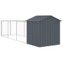 Dog house with gray galvanized steel roof 117x405x123 cm by vidaXL, Dog kennels - Ref: Foro24-3189059, Price: 264,22 €, Disco...