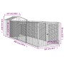 Dog house with gray galvanized steel roof 117x405x123 cm by vidaXL, Dog kennels - Ref: Foro24-3189059, Price: 264,22 €, Disco...