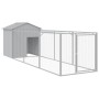 Caseta perros tejado acero galvanizado gris claro 117x405x123cm de vidaXL, Casetas para perros - Ref: Foro24-3189064, Precio:...