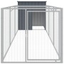 Dog kennel with galvanized steel gray enclosure 110x405x110 cm by vidaXL, Dog kennels - Ref: Foro24-3189079, Price: 243,59 €,...