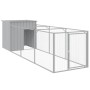 Caseta perros corral acero galvanizado gris claro 110x405x110cm de vidaXL, Casetas para perros - Ref: Foro24-3189084, Precio:...