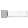 Doghouse corral light gray galvanized steel 110x405x110cm by vidaXL, Dog kennels - Ref: Foro24-3189084, Price: 247,24 €, Disc...