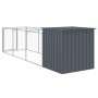 Dog kennel with galvanized steel gray enclosure 110x405x110 cm by vidaXL, Dog kennels - Ref: Foro24-3189079, Price: 243,59 €,...