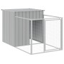 Caseta perros corral acero galvanizado gris claro 110x813x110cm de vidaXL, Casetas para perros - Ref: Foro24-3189086, Precio:...