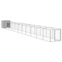 Doghouse corral light gray galvanized steel 110x1221x110cm by vidaXL, Dog kennels - Ref: Foro24-3189088, Price: 477,95 €, Dis...