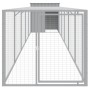 Chicken coop with corral light gray galvanized steel 110x609x110cm by vidaXL, Cages and habitats for small animals - Ref: For...