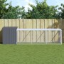 Chicken coop with corral gray galvanized steel 110x405x110 cm by vidaXL, Cages and habitats for small animals - Ref: Foro24-3...