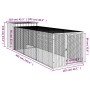 Chicken coop with corral gray galvanized steel 110x405x110 cm by vidaXL, Cages and habitats for small animals - Ref: Foro24-3...