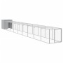 Gallinero y corral acero galvanizado gris claro 110x1017x110 cm de vidaXL, Jaulas y habitáculos para animales pequeños - Ref:...