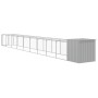 Chicken coop and corral light gray galvanized steel 110x1017x110 cm by vidaXL, Cages and habitats for small animals - Ref: Fo...