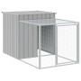 Chicken coop and corral light gray galvanized steel 110x1017x110 cm by vidaXL, Cages and habitats for small animals - Ref: Fo...