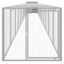 Galvanized light gray chicken coop and pen 110x1221x110 cm by vidaXL, Cages and habitats for small animals - Ref: Foro24-3189...