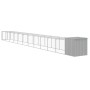 Galvanized light gray chicken coop and pen 110x1221x110 cm by vidaXL, Cages and habitats for small animals - Ref: Foro24-3189...