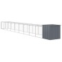 Chicken coop with corral gray galvanized steel 110x1017x110 cm by vidaXL, Cages and habitats for small animals - Ref: Foro24-...