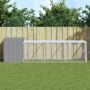 Chicken coop with corral light gray galvanized steel 110x405x110cm by vidaXL, Cages and habitats for small animals - Ref: For...