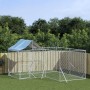 Outdoor kennel with silver galvanized steel roof 4x4x2.5 m by vidaXL, Dog kennels and fences - Ref: Foro24-3190470, Price: 34...