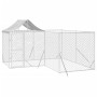 Outdoor kennel with silver galvanized steel roof 4x4x2.5 m by vidaXL, Dog kennels and fences - Ref: Foro24-3190470, Price: 34...