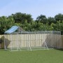 Perrera de exterior con techo acero galvanizado plata 6x2x2,5 m de vidaXL, Casetas y cercados para perros - Ref: Foro24-31904...