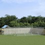 Perrera de exterior con toldo acero galvanizado plata 10x6x2,5m de vidaXL, Casetas y cercados para perros - Ref: Foro24-31904...