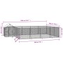 Outdoor kennel with silver galvanized steel awning 10x6x2.5m by vidaXL, Dog kennels and fences - Ref: Foro24-3190472, Price: ...