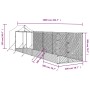 Outdoor kennel with silver galvanized steel awning 2x10x2.5m by vidaXL, Dog kennels and fences - Ref: Foro24-3190476, Price: ...