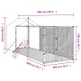 Perrera de exterior con toldo acero galvanizado plata 2x6x2,5 m de vidaXL, Casetas y cercados para perros - Ref: Foro24-31904...