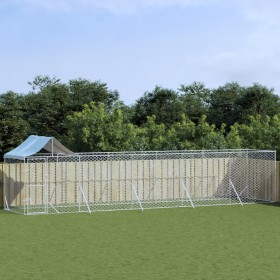 Außenzwinger mit silberverzinktem Stahldach 10x2x2,5m von vidaXL, Hundehütten und Zäune - Ref: Foro24-3190468, Preis: 462,99 ...