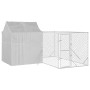 Outdoor dog kennel with silver galvanized steel roof 4x4x2.5 m by vidaXL, Dog kennels and fences - Ref: Foro24-3190478, Price...