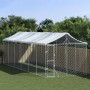 Außenzwinger mit verzinktem Stahldach silber 3x9x2,5 m von vidaXL, Hundehütten und Zäune - Ref: Foro24-3190490, Preis: 669,42...