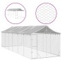 Outdoor dog kennel with silver galvanized steel roof 3x9x2.5 m by vidaXL, Dog kennels and fences - Ref: Foro24-3190490, Price...