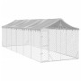 Outdoor dog kennel with silver galvanized steel roof 3x9x2.5 m by vidaXL, Dog kennels and fences - Ref: Foro24-3190490, Price...