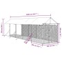 Outdoor kennel with silver galvanized steel awning 2x10x2.5m by vidaXL, Dog kennels and fences - Ref: Foro24-3190492, Price: ...