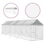 Perrera de exterior con toldo acero galvanizado plata 2x10x2,5m de vidaXL, Casetas y cercados para perros - Ref: Foro24-31904...