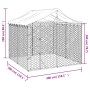 Outdoor dog kennel with silver galvanized steel roof 3x3x2.5 m by vidaXL, Dog kennels and fences - Ref: Foro24-3190486, Price...