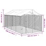 Perrera de exterior con toldo acero galvanizado plata 3x6x2,5 m de vidaXL, Casetas y cercados para perros - Ref: Foro24-31904...