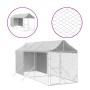 Perrera de exterior con toldo acero galvanizado plata 2x6x2,5 m de vidaXL, Casetas y cercados para perros - Ref: Foro24-31904...