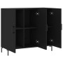 Aparador de madera de ingeniería negro 90x34x80 cm de vidaXL, Aparadores - Ref: Foro24-828109, Precio: 91,16 €, Descuento: %