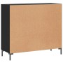 Aparador de madera de ingeniería negro 90x34x80 cm de vidaXL, Aparadores - Ref: Foro24-828109, Precio: 91,16 €, Descuento: %