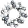 White and gray polystyrene Christmas wreath 45 cm by vidaXL, Festive decorations - Ref: Foro24-356124, Price: 34,27 €, Discou...