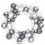 White and gray polystyrene Christmas wreath 45 cm by vidaXL, Festive decorations - Ref: Foro24-356124, Price: 34,27 €, Discou...