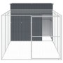 Hundehütte mit Corral grau verzinktem Stahl 214x457x181 cm von vidaXL, Hundehütten - Ref: Foro24-3189120, Preis: 546,22 €, Ra...