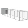 Caseta perros corral acero galvanizado gris claro 110x609x110cm de vidaXL, Casetas para perros - Ref: Foro24-3189085, Precio:...