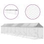 Outdoor kennel with silver galvanized steel awning 2x14x2.5m by vidaXL, Dog kennels and fences - Ref: Foro24-3190485, Price: ...