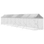 Outdoor kennel with silver galvanized steel awning 2x14x2.5m by vidaXL, Dog kennels and fences - Ref: Foro24-3190485, Price: ...