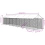 Perrera de exterior con toldo acero galvanizado plata 2x14x2,5m de vidaXL, Casetas y cercados para perros - Ref: Foro24-31904...