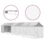 Perrera de exterior con toldo acero galvanizado plata 2x14x2,5m de vidaXL, Casetas y cercados para perros - Ref: Foro24-31904...